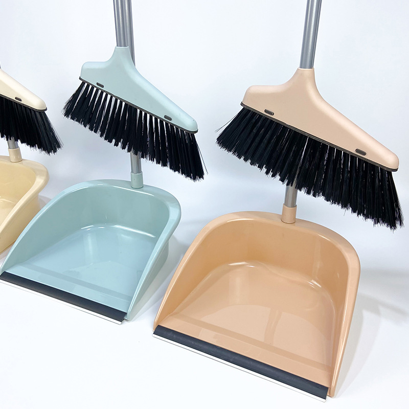 Broom dustpan set combination household plastic soft hair sweeping iron broom broom dustpan cleaning single broom wholesale Specification drawing