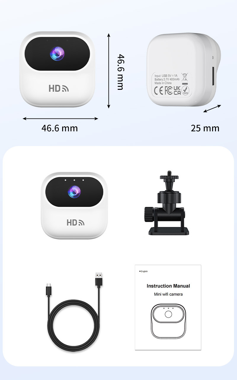 New cross-border camera A8 pet camera, high-definition wifi monitoring, cycling pocket head-mounted camera factory pic 10