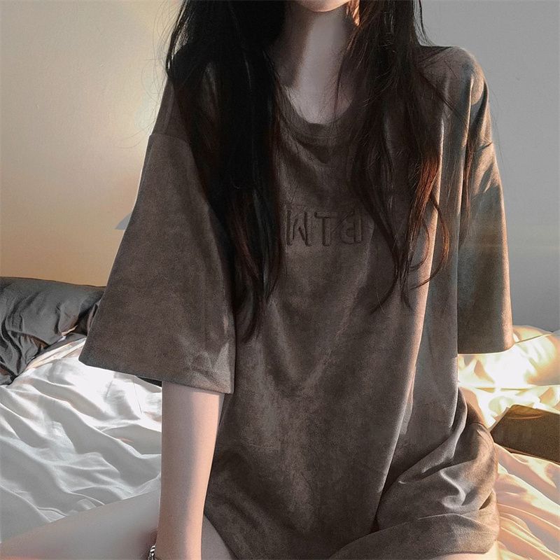 港味chic复古大码t恤女oversize宽松显瘦上衣ins潮半袖小众短袖夏详情4