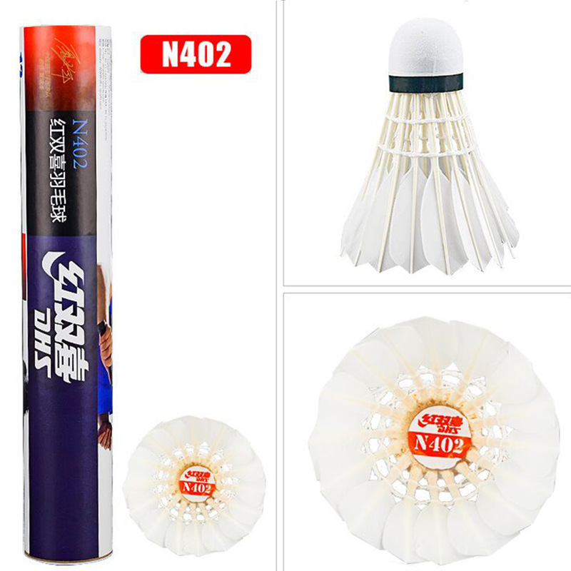 DHS/ Double Happiness shuttlecock 12 with N402 shuttlecock 12 with cork ball Item Picture