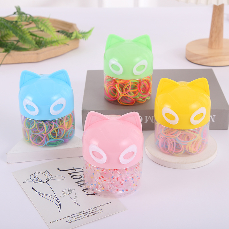 New children's rubber band candy color series disposable hair tie rubber band for girls, large, thickened and high-elasticity rubber band