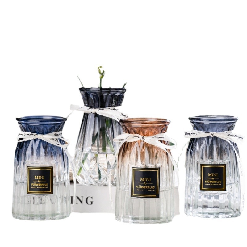 Simple hydroponic glass vase, hydroponic green plant, fresh flower and lily vase for living room decoration Item Picture