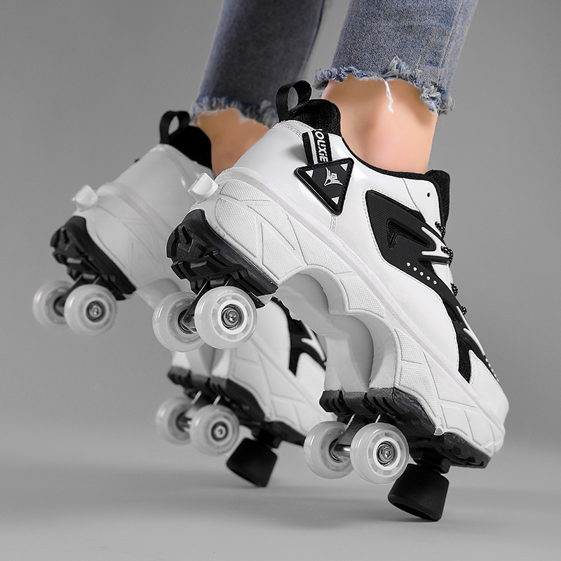 Elmog New Walking Shoes Four Wheels Roller Shoes Boys Children's Shoes With Wheels Skates For Girls Item Picture