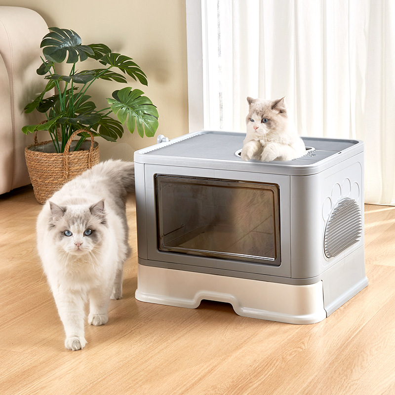 猫用品/全封闭猫砂盆/新风系统猫砂盆/猫厕产品图