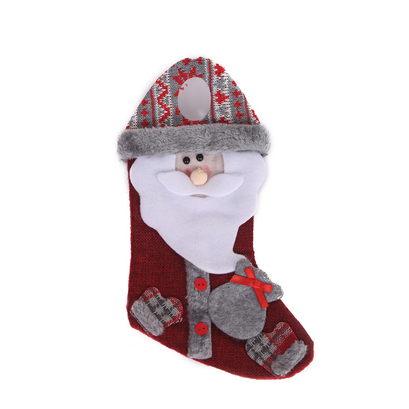 New medium-sized Christmas socks, Christmas cartoon decorative socks, gift bags, candy bags, socks, Christmas gift bags and pendants Item Picture