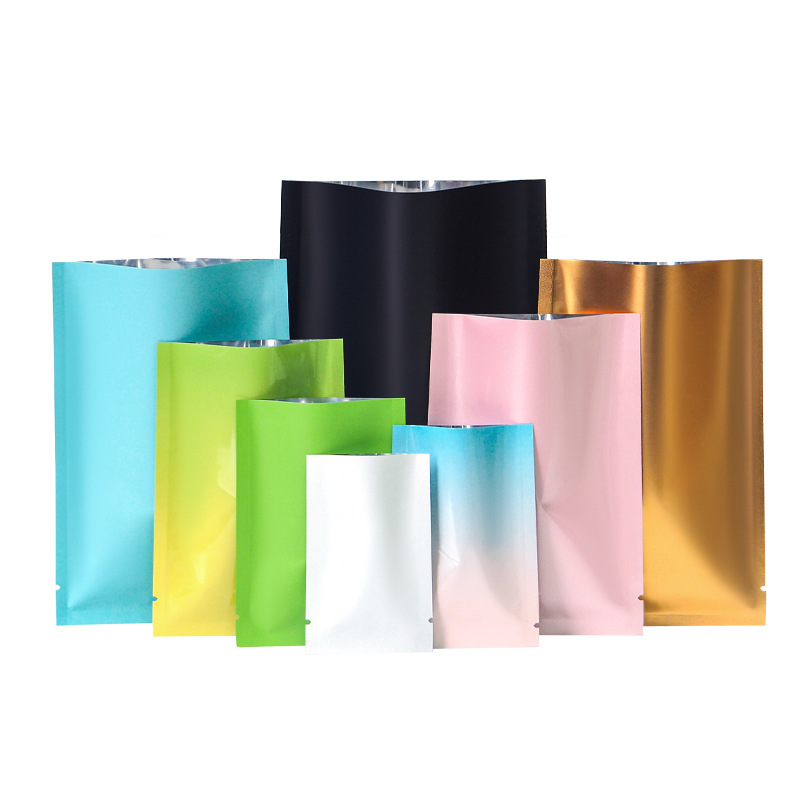 The manufacturer wholesales color aluminum foil flat bags, self-made blind bags, mask powder packaging bags, sealed packaging bags and small bags Item Picture