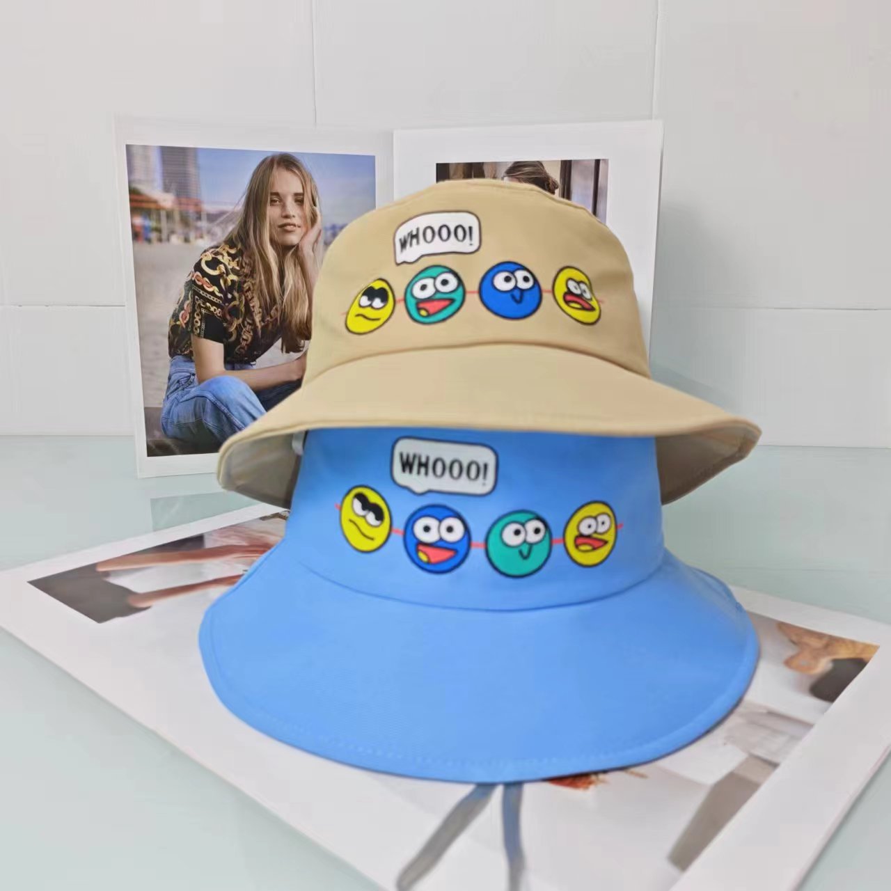 Children's fisherman's hat, suitable for outdoor outings, sun protection and wind protection all year round. Cartoon cute baby hat manufacturer wholesale Specification image