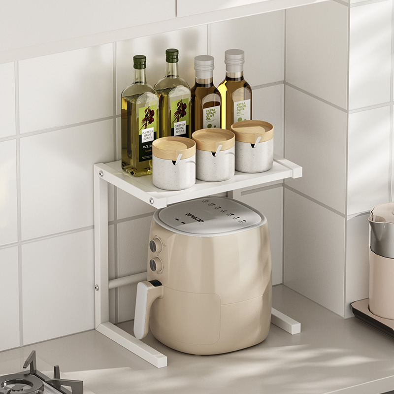 Small appliance tiered storage rack, extendable kitchen storage rack, microwave oven rack, countertop, air fryer stand details Picture