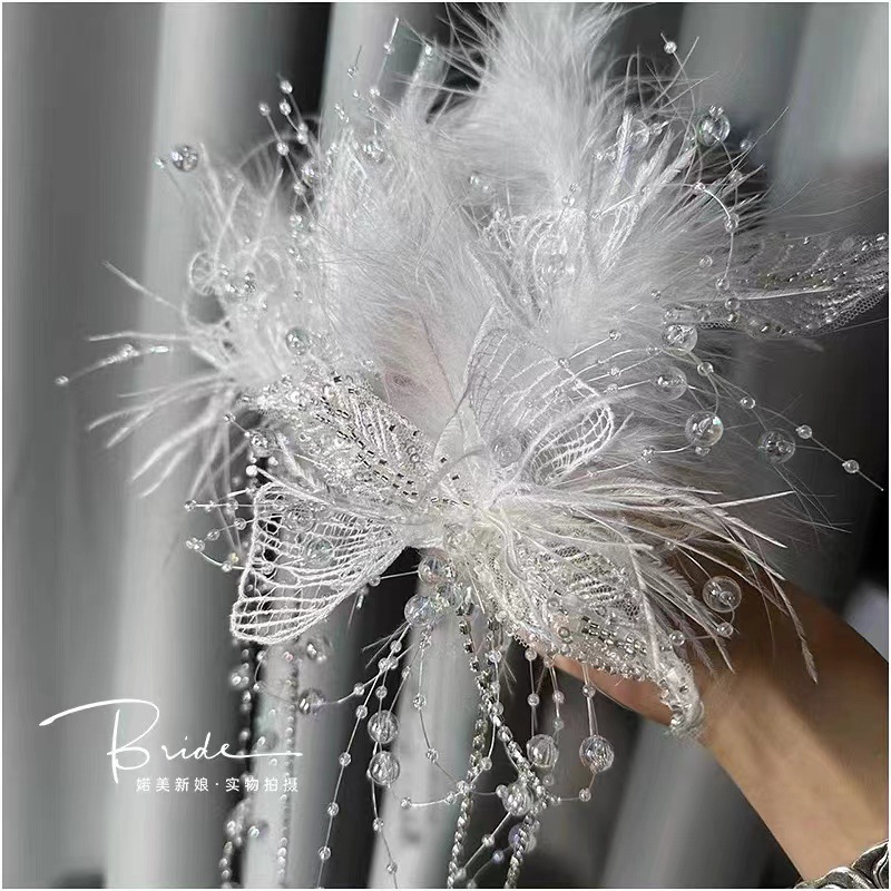 Feather White Lace Super Fairy Princess Beautiful Fashion Accessories