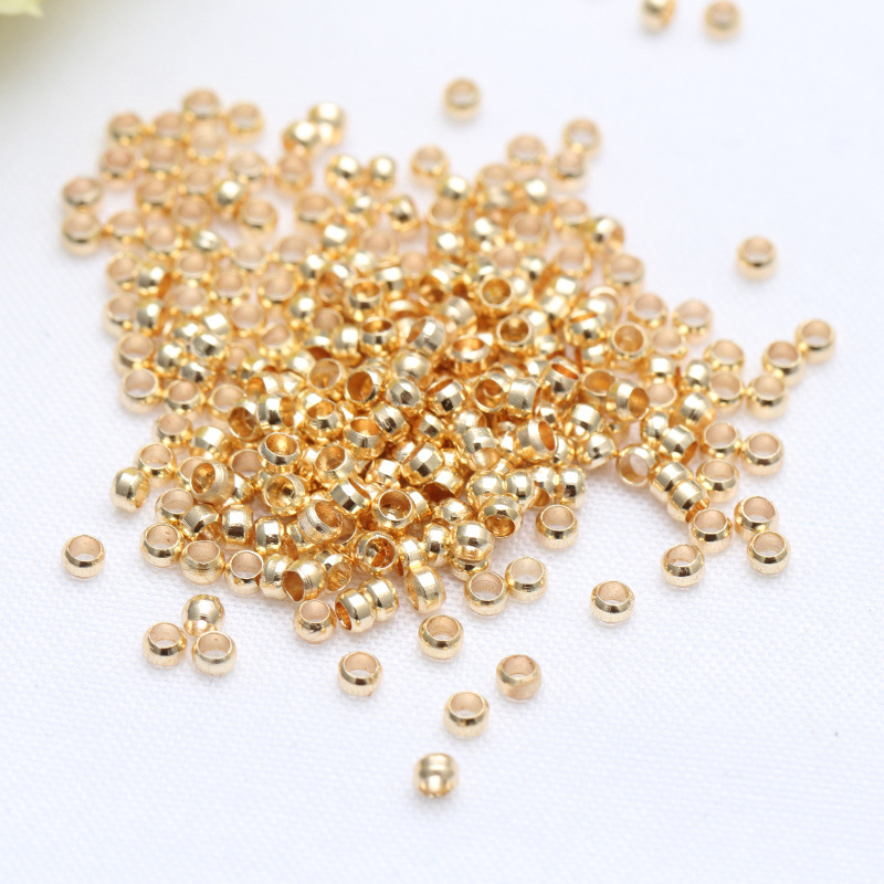 Clamp Flat Positioning Finishing Diy Beading Material 2.0Mm Color Preserving Pure Copper Positioning Bead Fixed Bead Bead Manufacturers Direct Sales Application Scenario