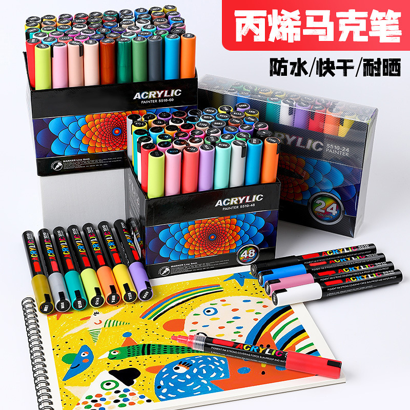 Chendi Stationery Writing Marker Wholesale Students Hand-Painted Ceramic Marker Painting Album Doodle Pen Color Water-Based Acrylic Marker