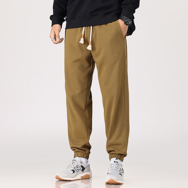 Men's casual pants, new men's 2024 autumn collection, American sportswear pants, loose skinny pants, heavyweight skinny sweatpants details Picture