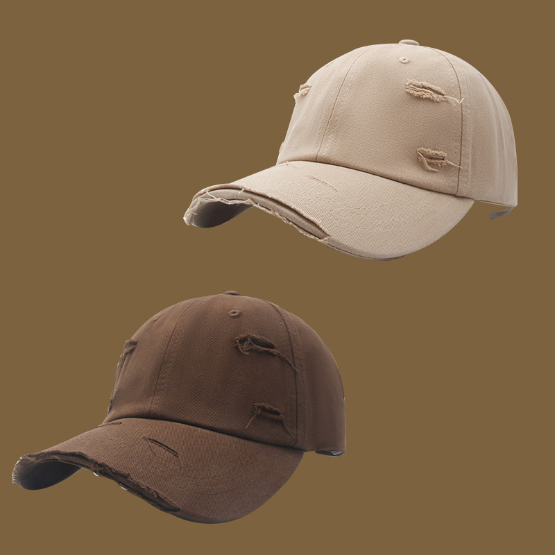 South Korean Version Of The New Broken Edge Broken Hole Baseball Hat Men Do Old Sun Hat Outdoor Leisure Shade Sunscreen Cap Female details Picture