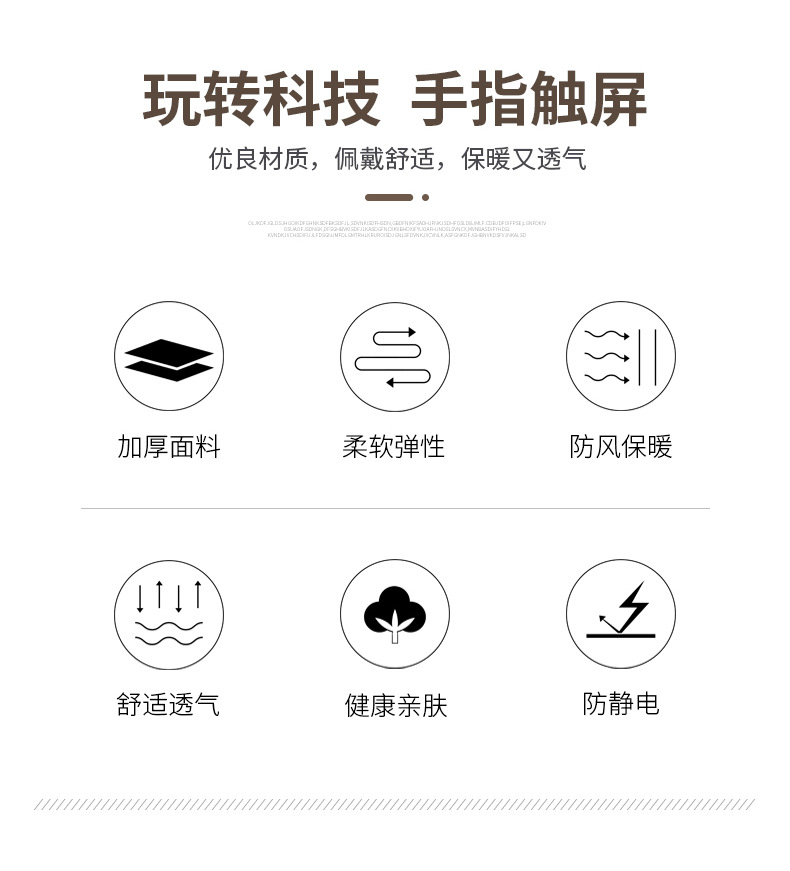 厂家直供棉纱雪尼尔手套冬季保暖防寒厚棉耐用防风针织尼龙手套详情4