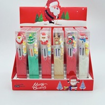 柠好萌彩虹圆珠笔毛绒圣诞系列汉堡系列带糖果玩具笔糖果文具笔