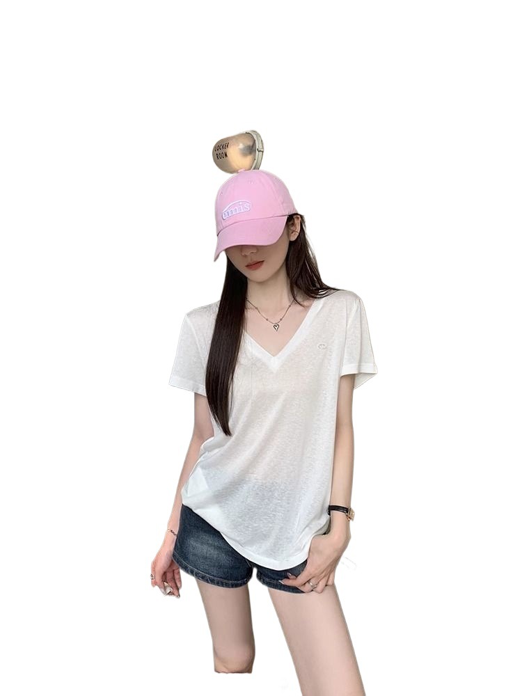إن قميص تي -شيرت رقيق، شعوره بالرخاء، شعوره بالرغبة الخالصة في تصميم بيبي خفيف في الصيف Item Picture