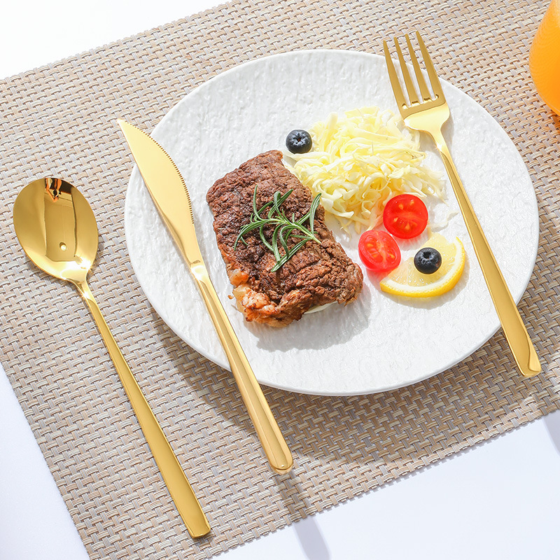 Wholesale 304 Stainless Steel Korean Knife, Fork And Spoon Multi-Specification Thickened Korean Spoon And Fork Tableware Set Can Be Logo Application Scenario