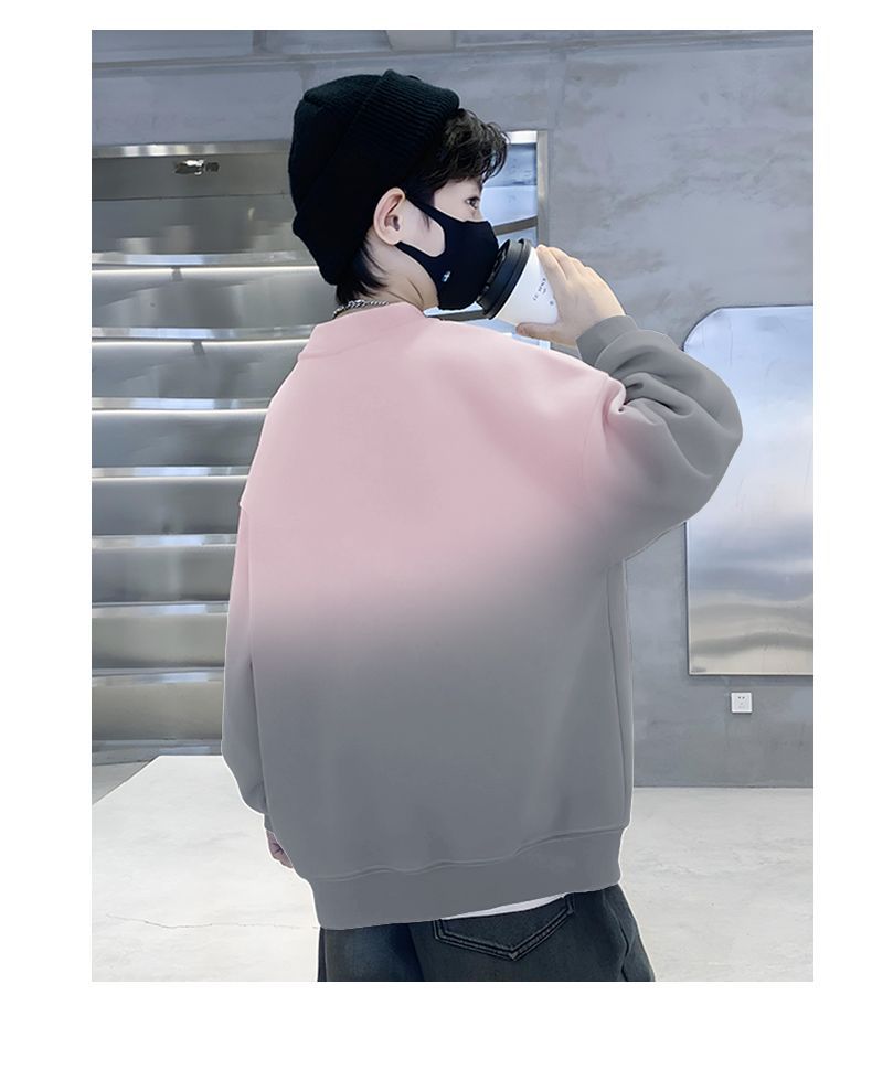 2025新款男童秋款童装帅气印花中小童上衣扎染圆领百搭大童卫衣男详情15