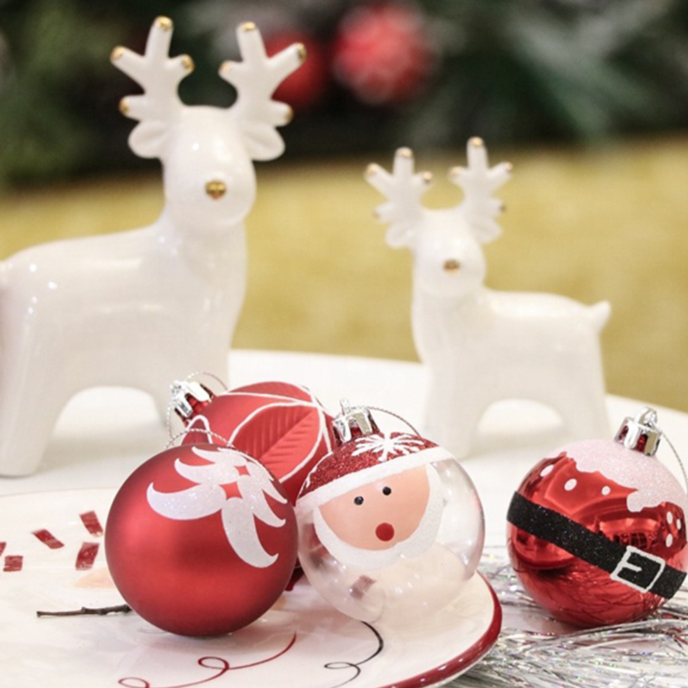 Amazon cross-border bestseller: 6cm 9-piece Christmas ball, Christmas decoration, Christmas tree decoration small pendant details Picture