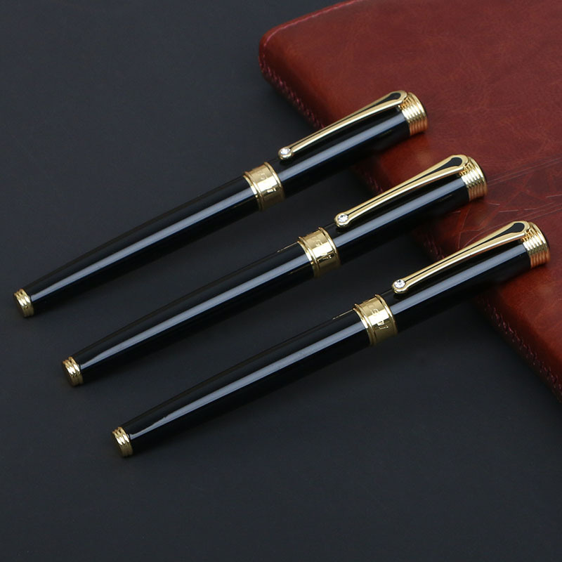 Roche high-end art pen, business office metal signature pen, corporate and university LOGO gift pen, gift box set details Picture