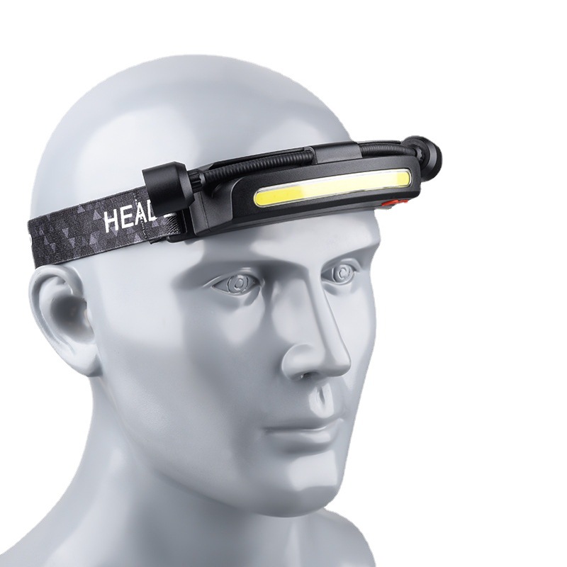 Ultra-light night fishing dual-head lamp head-mounted flashlight, outdoor strong light charging ultra-bright fishing special cob lamp Item Picture