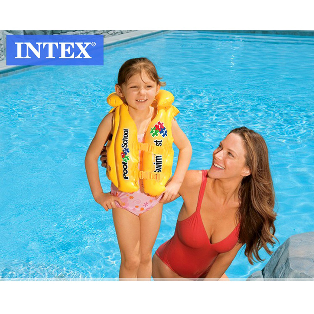 intex 58660 Swimming School Swimming vest, Children's life-saving learning swimming inflatable life jacket, Drifting swimming swimsuit
