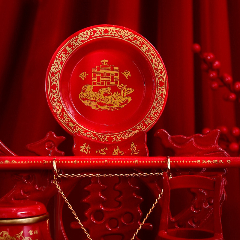 Xiaozhuzi Sun Bucket wooden heart-shaped lock, descendants bucket, satisfactory and satisfying, bride's dowry, wedding and celebration supplies wholesale Specification image