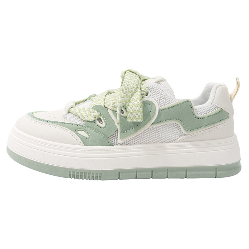 Puli Net Surface Women's Shoes Small White Shoes Women 2023 Summer New Shoes All Sports Big Head Thick Sole Breathable Board Shoes Item Picture