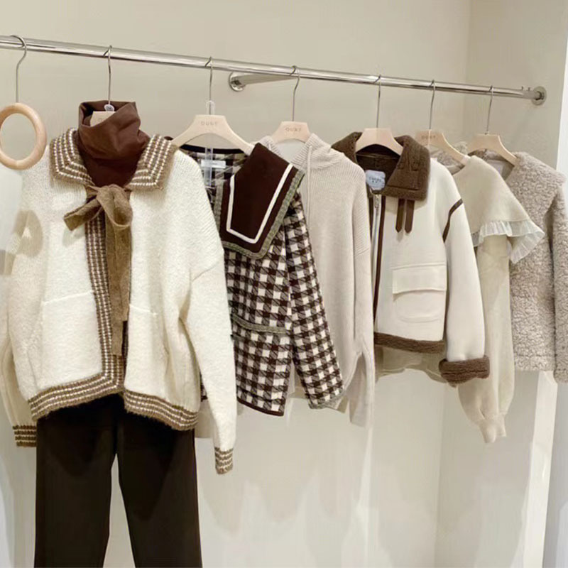 Thirteen Factories Early Autumn brand discount women's clothing, Chanel style coats, cashmere cardigans, sweaters, wholesale stock in Leting Specification image