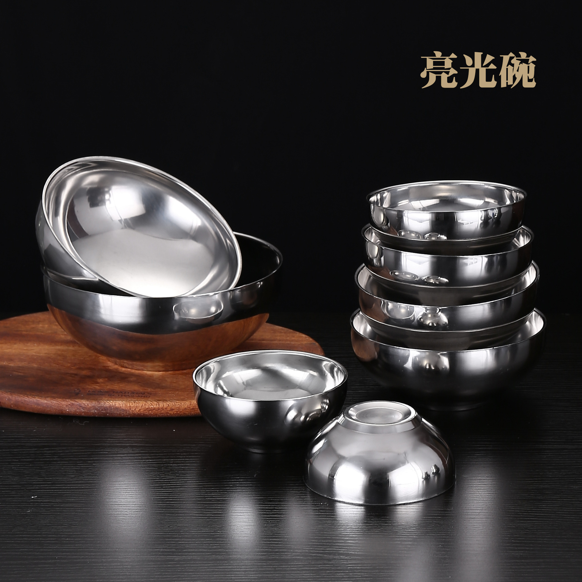 304 Stainless Steel Double-Layer Bowl Insulated Rice Bowl Children's Platinum Bowl Student Canteen Commercial Noodle Lily Bowl Application Scenario