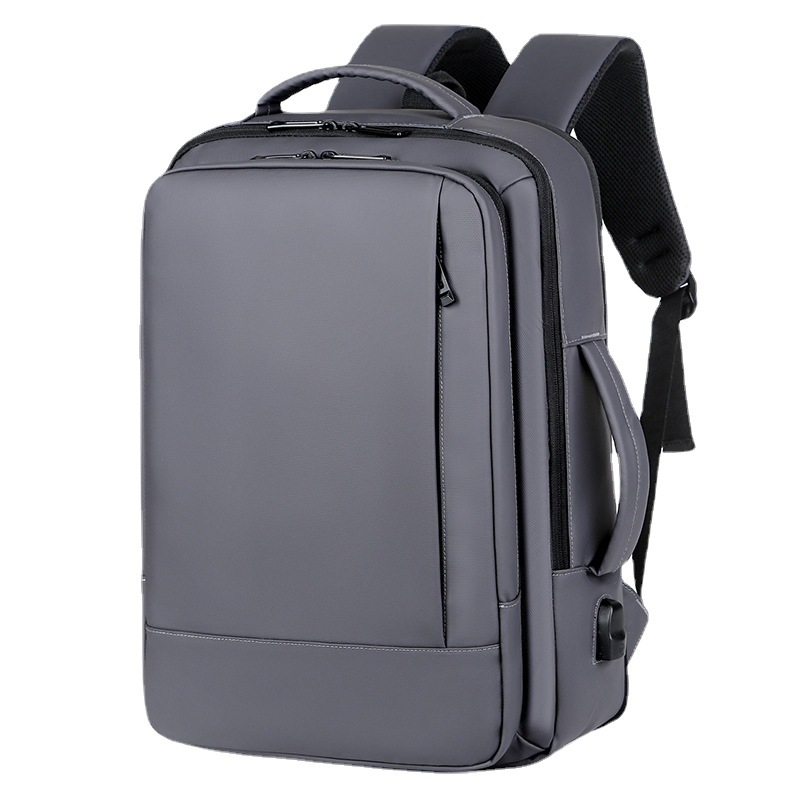Cross-Border Usb Charging Backpack Backpack Men's Business Waterproof Expansion Expansion Computer Bag Dual-Purpose College Student Schoolbag Item Picture