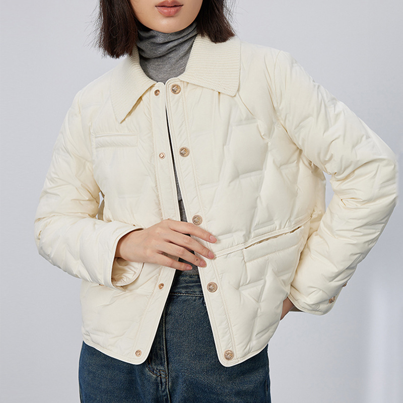 轻薄羽绒服女新款短款高级感冬季90鸭绒小个子平湖批发大码