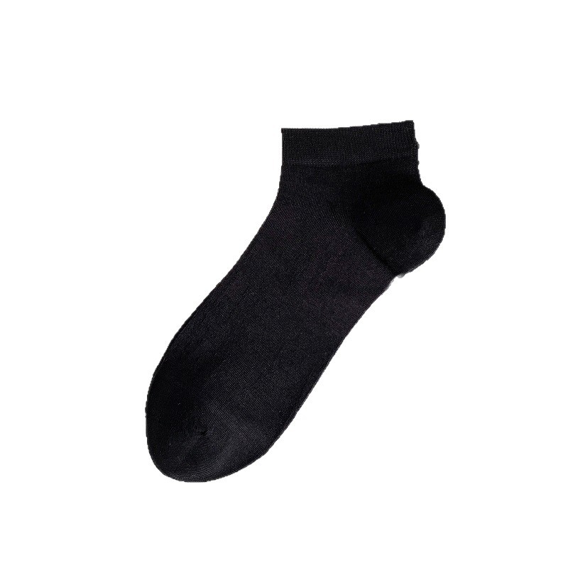 Sock street stall one-piece consignment, mulberry silk all-in-one machine, basic men's sports socks, solid color short socks, spring and summer mesh skin-friendly breathable boat socks one-piece consignment Item Picture