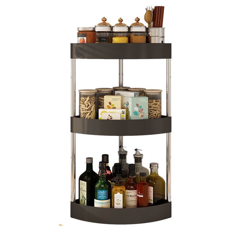 Household corner storage rack, kitchen countertop, seasoning rack, simple desktop storage rack, non-drilling corner storage rack Item Picture