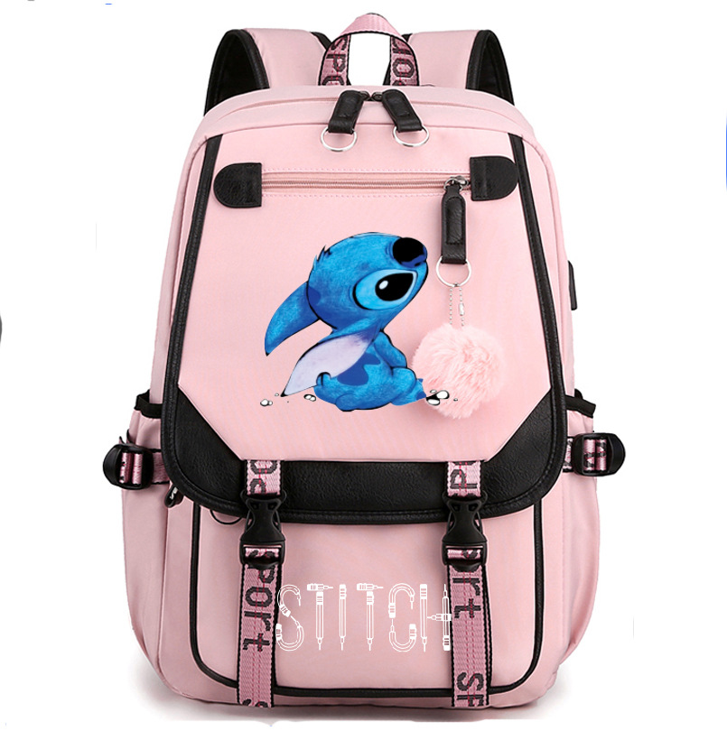 Viento del campus de gran capacidad USB cargador bolsa de estudiante adolescente mochila mochila mochila mochila de computadora stiffin Item Picture