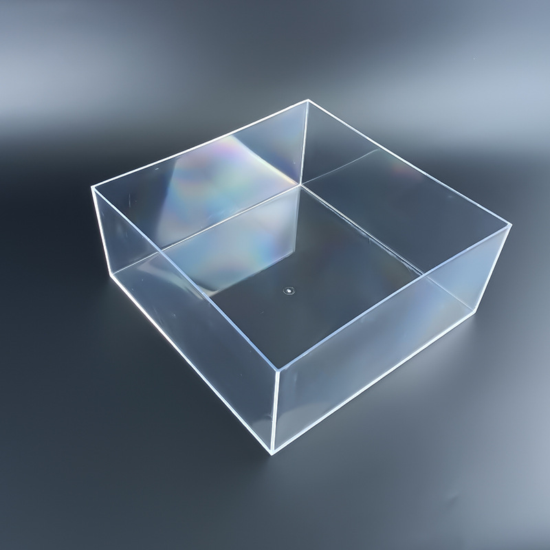 PS plastic transparent box, rectangular shape without lid, custom refrigerator storage, figurine display, transparent gift PS packaging box details Picture