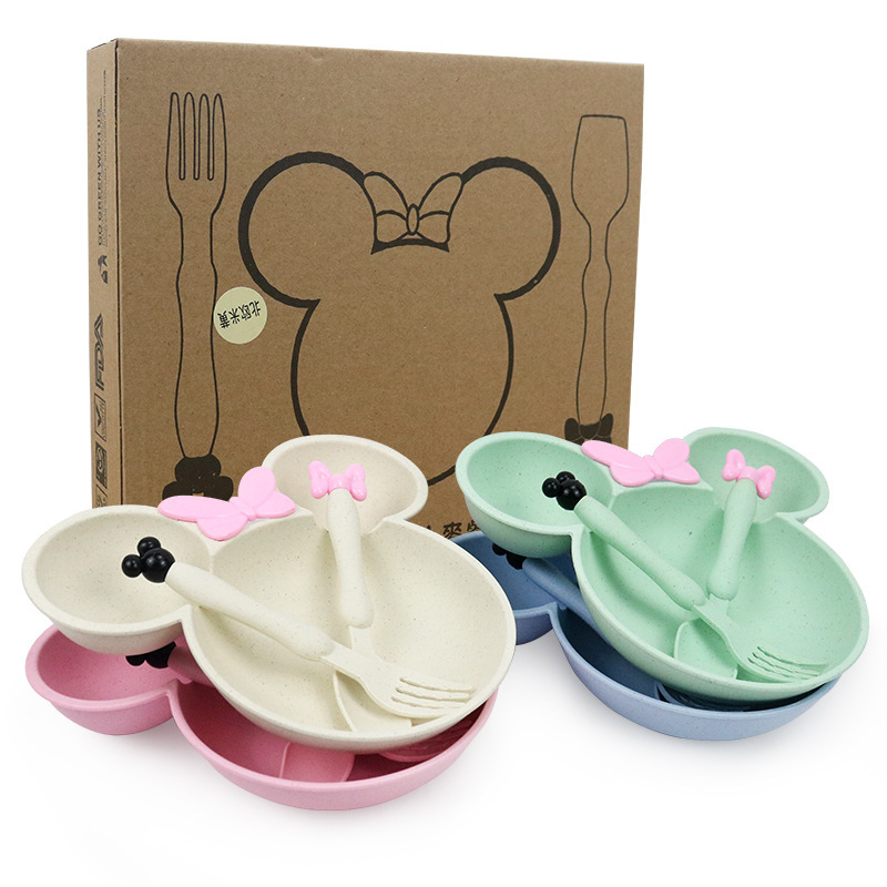 A three-piece set of children's bowls and plates Specification image