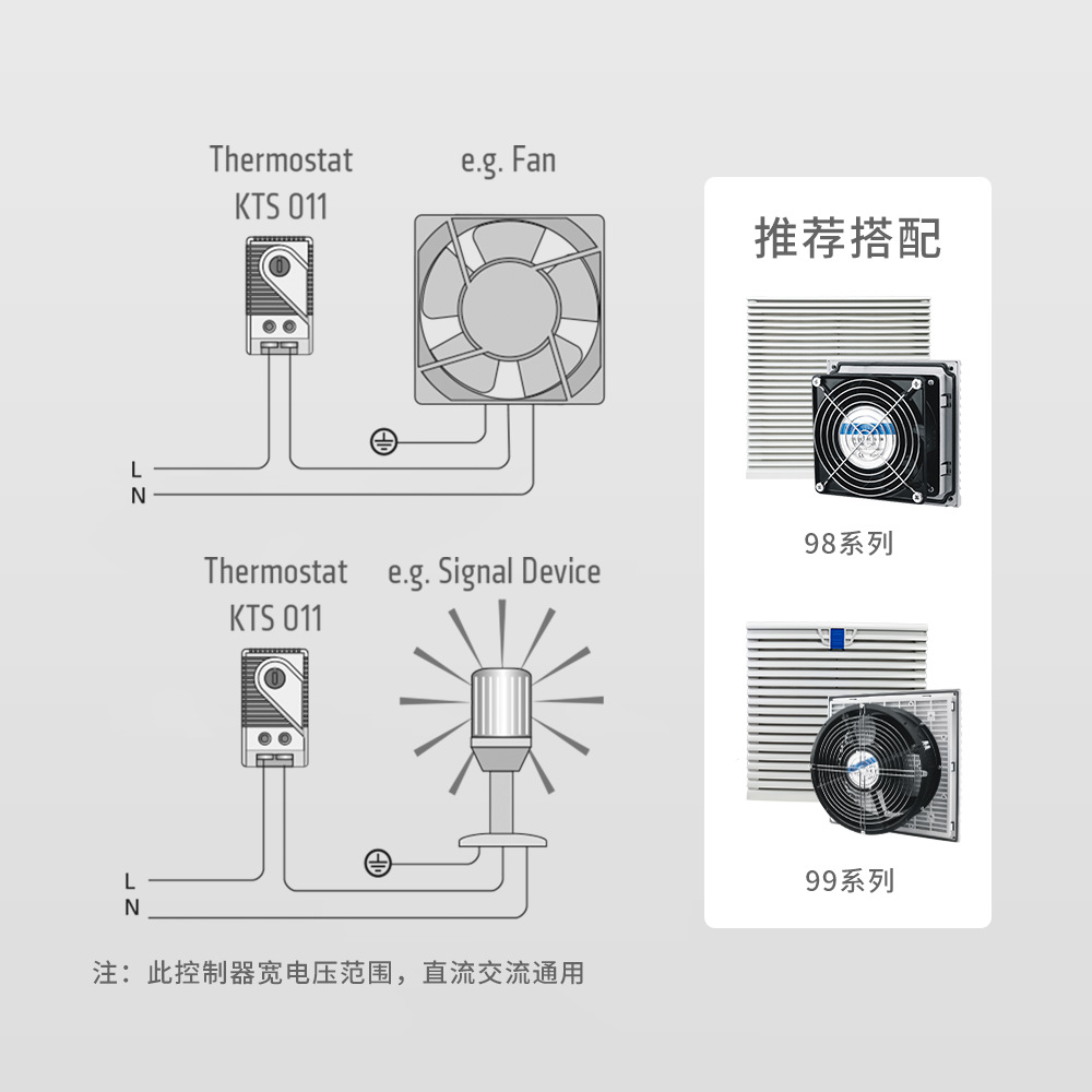 Source Factory Distribution Box Temperature Controller Distribution Cabinet Intelligent Temperature Control Switch Mechanical Cabinet Temperature Controller Specification drawing