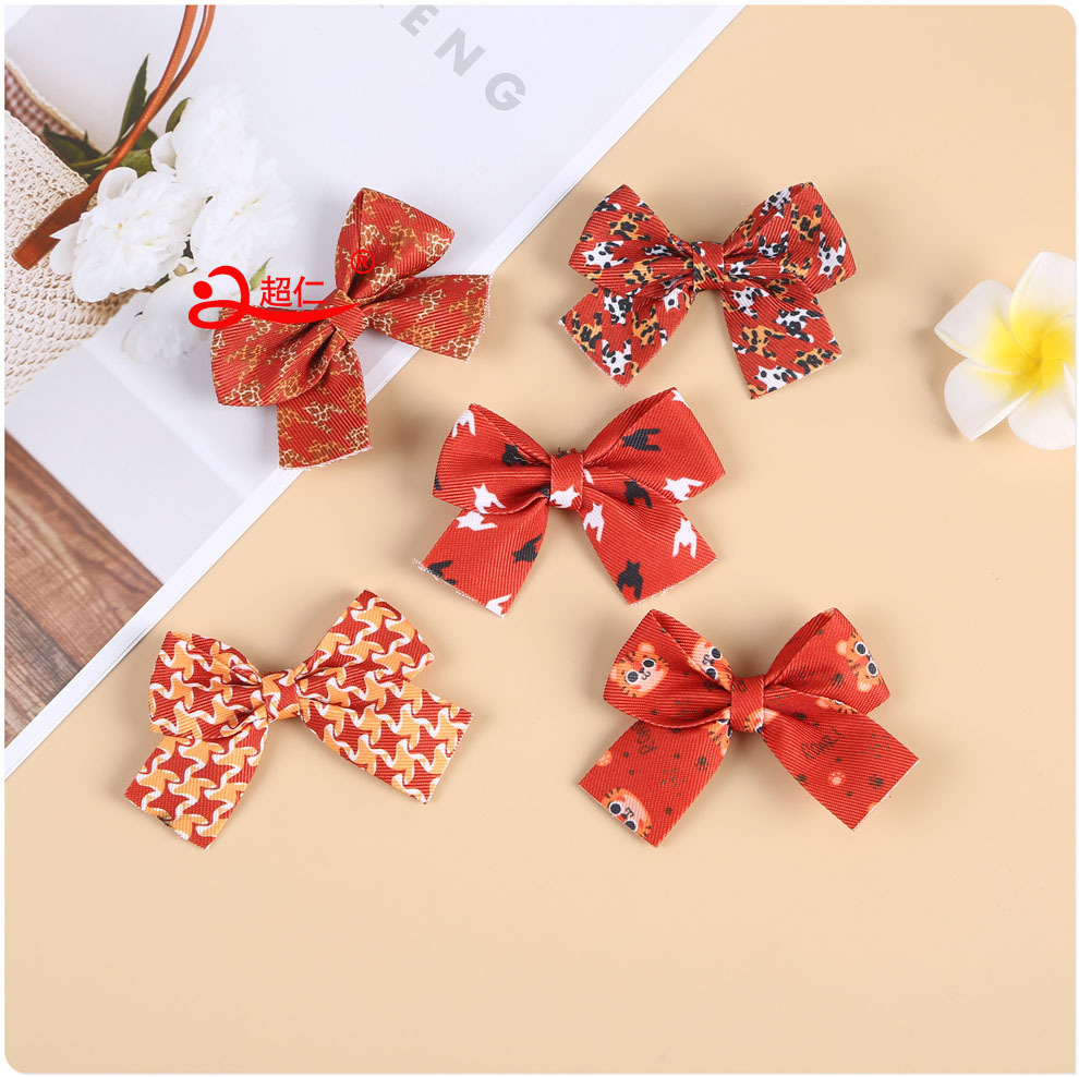 Hand-Made Bows Japanese And Korean Style Hair Accessories Gift Clothing Accessories New Colored Floral And Interphase Bows Can Be Produced details Picture
