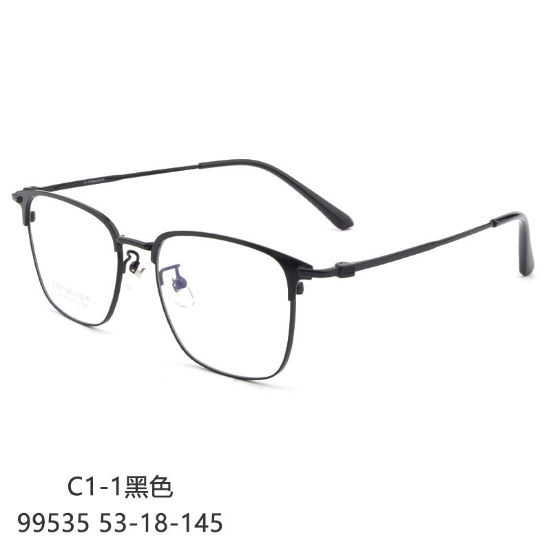 眼镜架圆大框眼镜时尚宽边眼镜钛眼镜框女男可配高度数99535详情图2