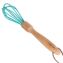 Kitchen wooden handle silicone egg beater