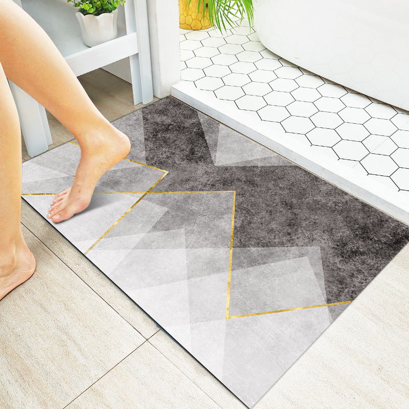 Bathroom door mat natural rubber absorbent foot mat toilet quick dry mat Yami diatom mud the same soft mat thumbnail