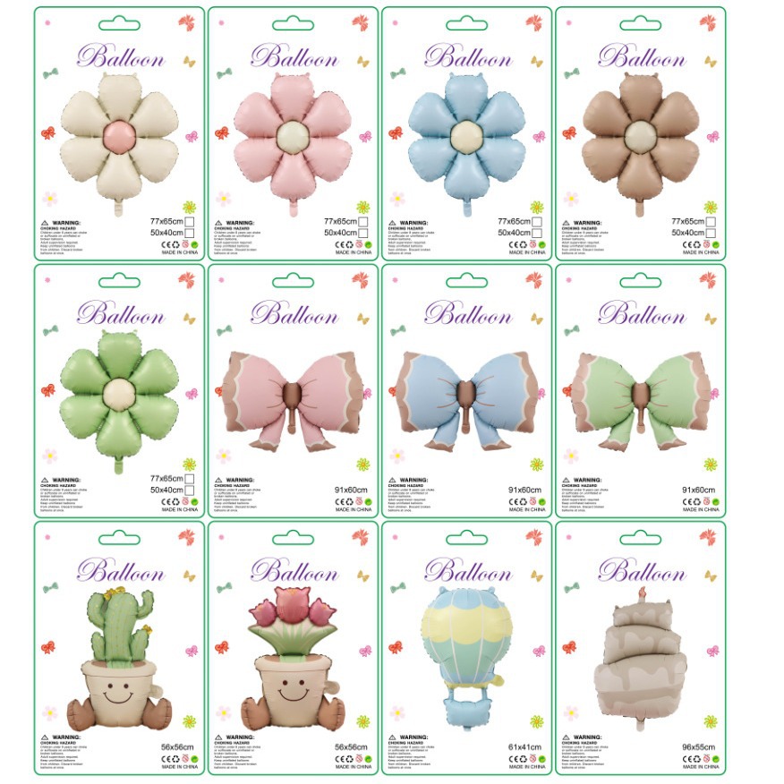 Card Matte Balloon Matte Rainbow Police Car Plane Matte Magic Bear Birthday Party Decoration Scene Layout details Picture