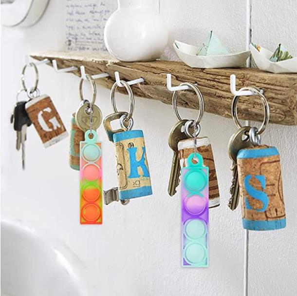 Pioneer Rat Killer Mini Keychain Pendant Backpack Pendant Finger Bubble Music Stress Reliever Fidget Toys Item Picture