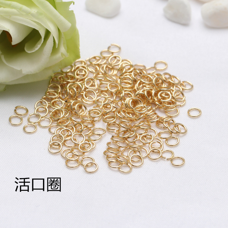 14K Bag Closed Open Loop Color Preserving Necklace Bracelet Connecting Loop Handmade Diy Accessories Ring Connecting Loop details Picture