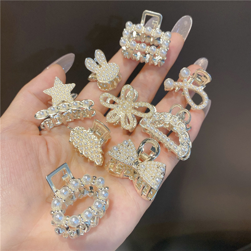 High Ponytail Grab Clip Small Temperament Elegant Hair Clip Korean Back Head Clip Fixed Magic Hair Clip Shark Clip