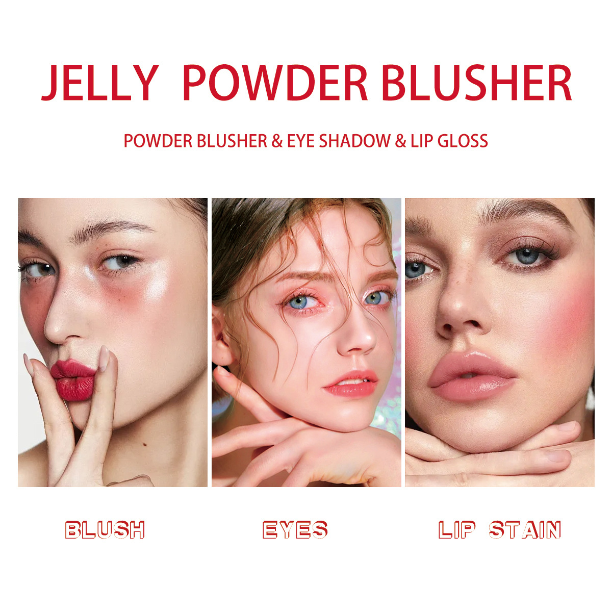 SEVENCOOL Jelly Blush Stick for lazy people: Long-lasting, natural, even skin tone, brightening and brightening, dual-purpose lip and cheek blush Application Scenario