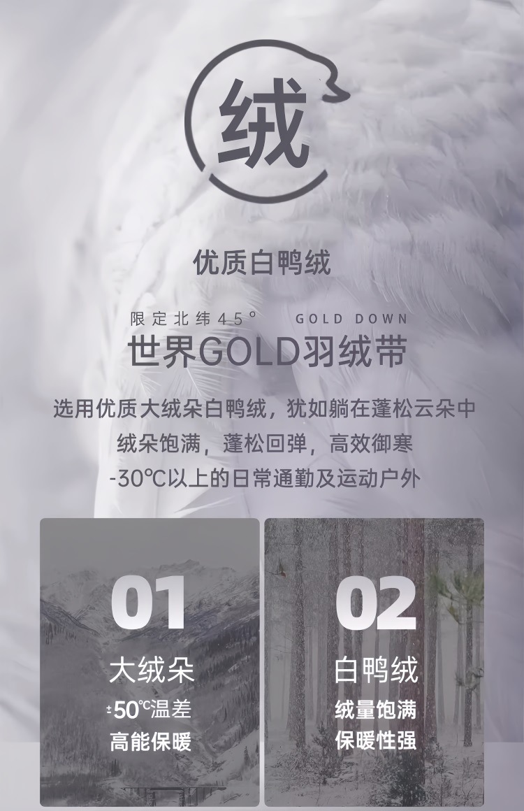 羽绒服男女中长款加厚保暖白鸭绒连帽外套情侣装冬抗寒冬季款详情6