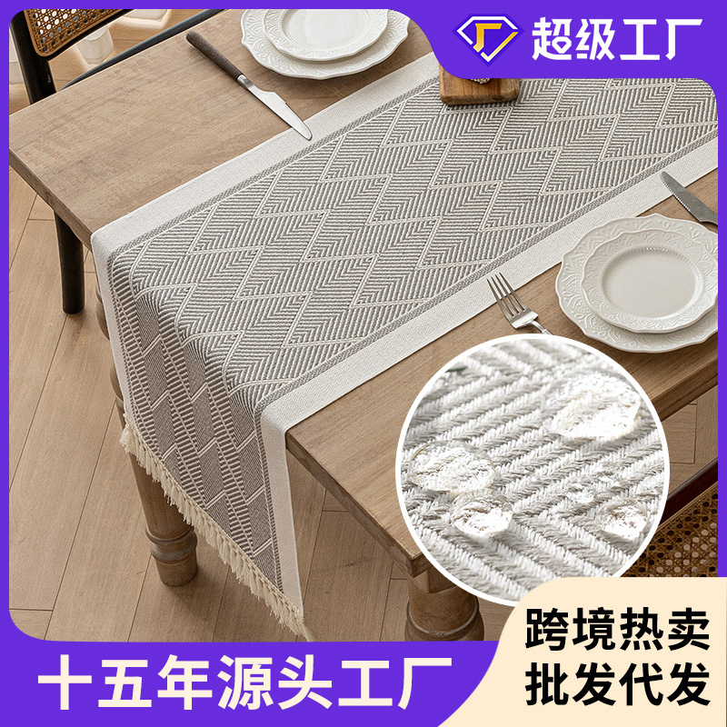 茶桌/桌布椅子套/黑色茶壶/流苏/桌布蕾丝产品图