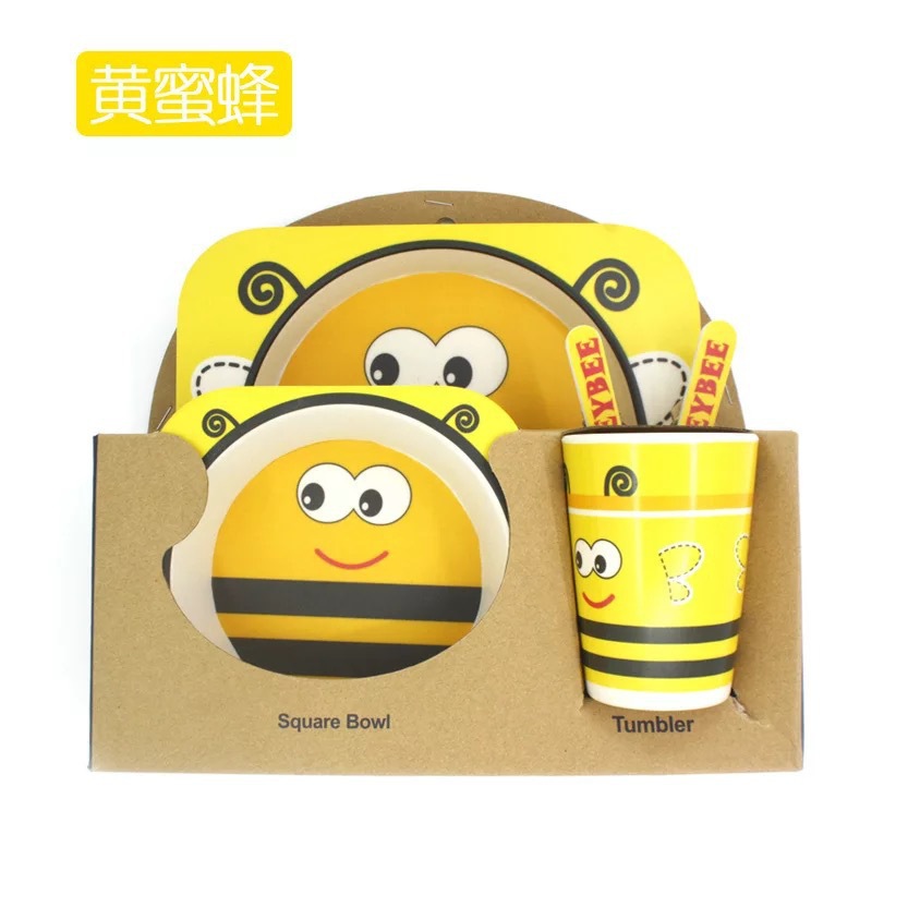 Bamboo fiber children's tableware set Application Scenario